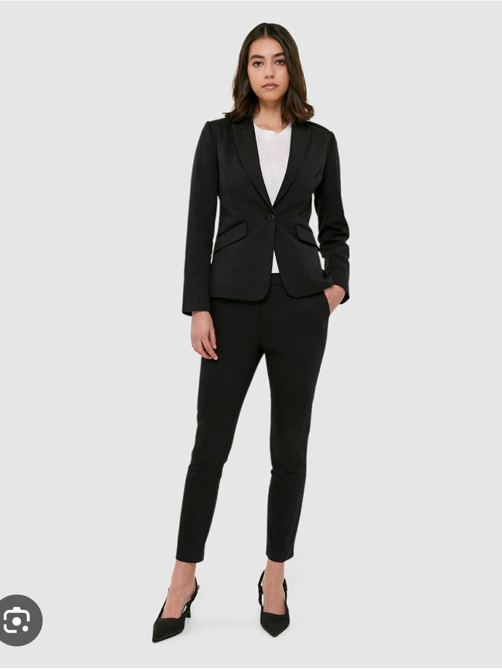 Saba Black Suit Set with Blazer, Pants and Skirt